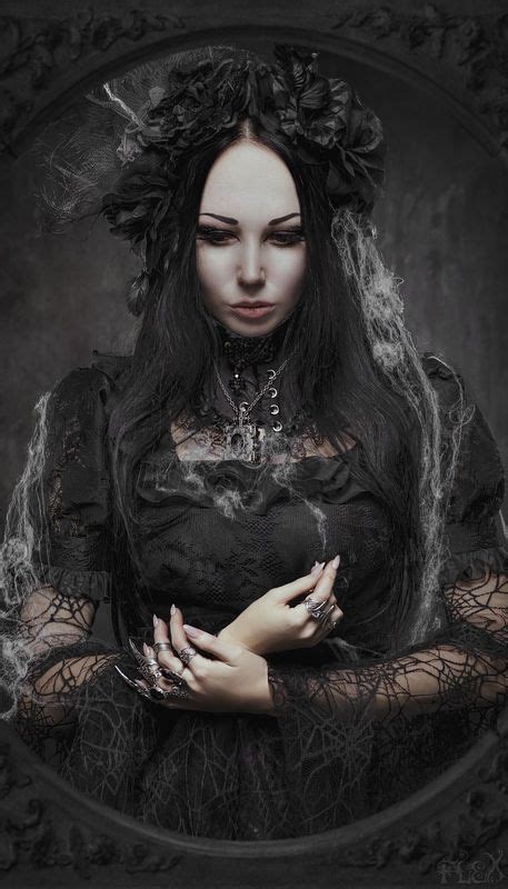 Black Widow By Flexdreams Female Gothic Goth Victorian Witch Sorceress
