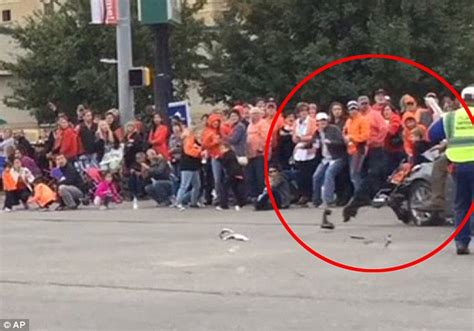 Oklahoma State Parade Crash Video Shows Adacia Chambers Plow Through Crowds Daily Mail Online