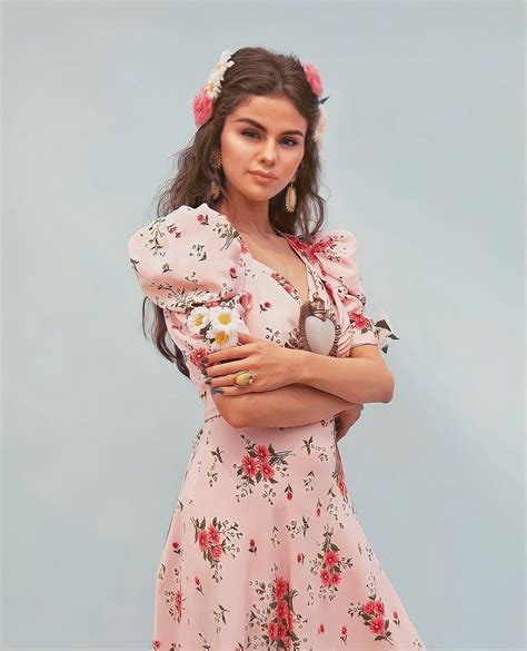 Selena Gomez In 2022 Selena Gomez Pink Dress Selena Gomez Dress Pink Floral Dress