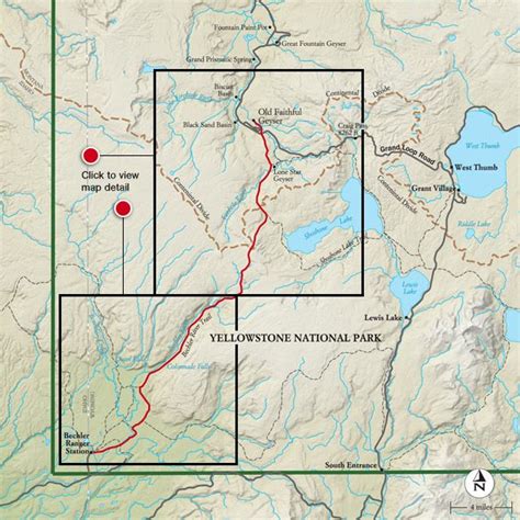 Best Yellowstone National Park Hike Trail Map National Geographic