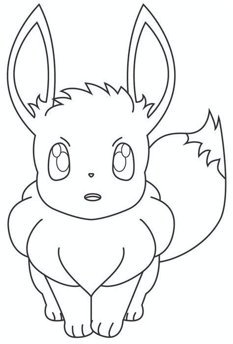 Pokemon Eevee 1 Coloring Page Free Printable Coloring Pages For Kids