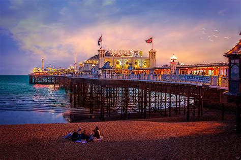 Brightons Palace Pier At Dusk Photograph By Chris Lord