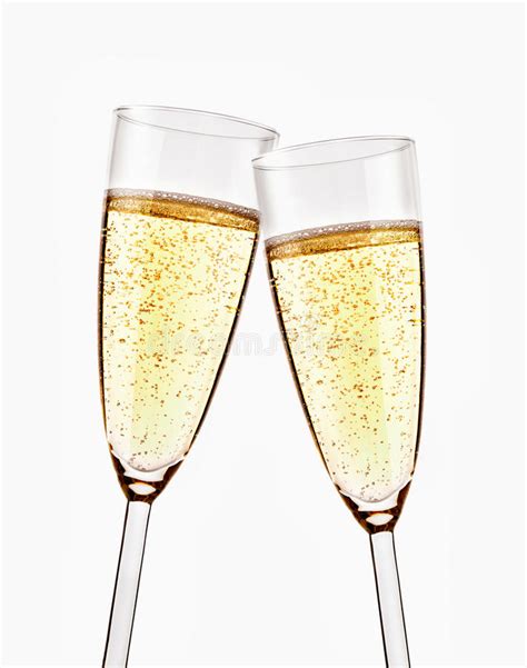 Two Glasses Of Sparkling Champagne Stock Image Image Of Celebrate