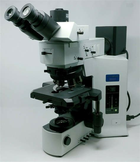 Olympus Microscope Bx51 Pol Polarizing With Bfdf And Trinocular Head