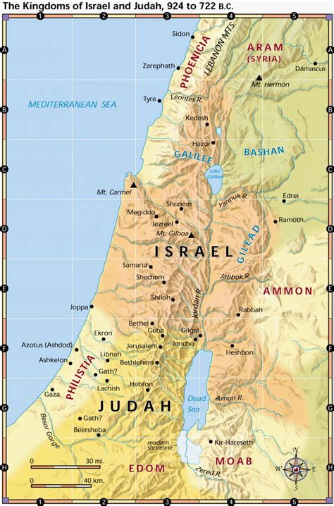 Detailed Map Of Ancient Israel