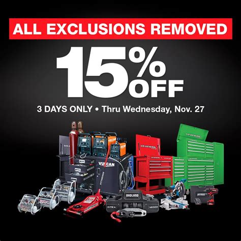 15 off no exclusions plus new coupons harbor freight tools coupons 15 off