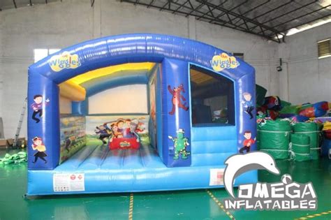 Wiggles Inflatable Jumping Castle With Slide Wholesale Bounce Houses