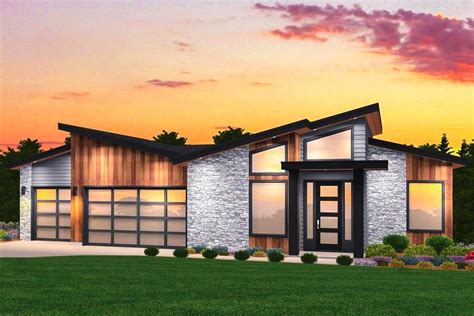 Modern House Plan With Exciting Curb Appeal 85169ms Architectural