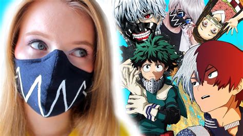 Custom Painted Anime Face Masks Youtube