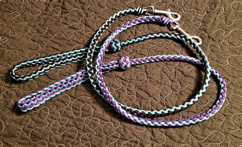 It does take some time to get used to it, but the result is quite pleasing to the eye. 4.5 ft leashes, 8-strand round gaucho braid, 8-strand double-edged flat braid (ABoK 2996 ...