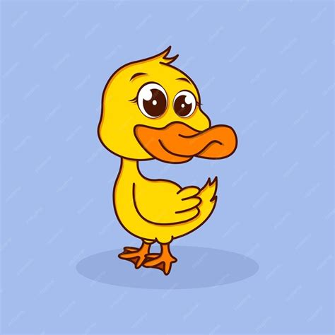 Premium Vector Cute Baby Duck Cartoon Character