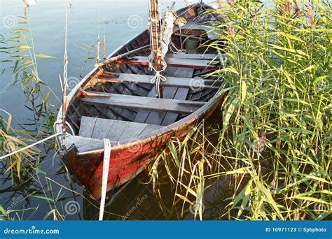 Wooden Boat In The Reeds Stock Image Image Of Holiday 10971123
