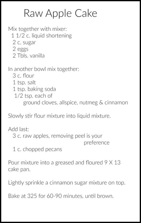 Recipe The Best Raw Apple Cake That Salad