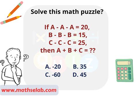 Solve This Math Puzzle If A A A 20 B B B 15 C C C