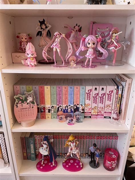 Organized A Bunch Of My Pink And Sakura Themed Figures On This Little