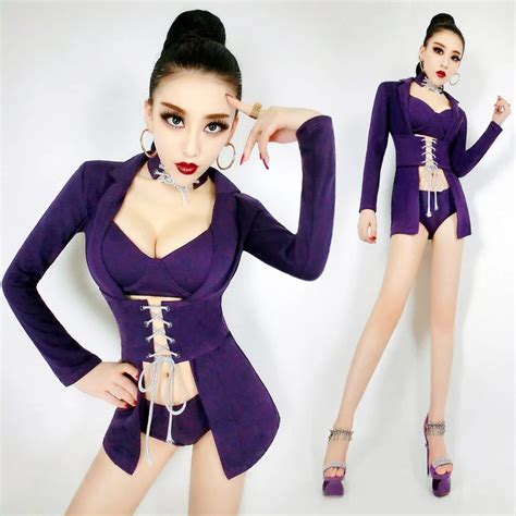 2017 new sexy nightclub singer dj dance clothing jazz bar ds slim suit costume new for lady in