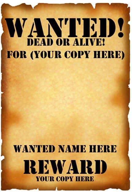 Free Wanted Poster Templates Pdf Word