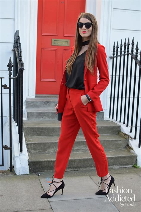 Fashion Addicted — Red Women Suit Outfit