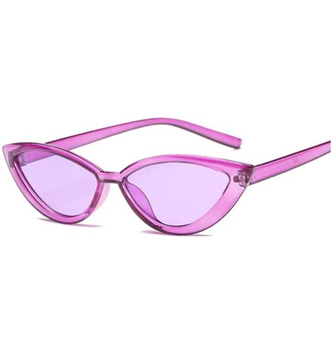 Cute Sexy Retro Cat Eye Sunglasses Women Small Transparent Triangle