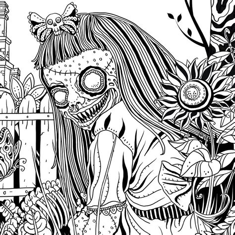 Beauty Of Horror Coloring Book Horror Coloring Pages Horror Coloring