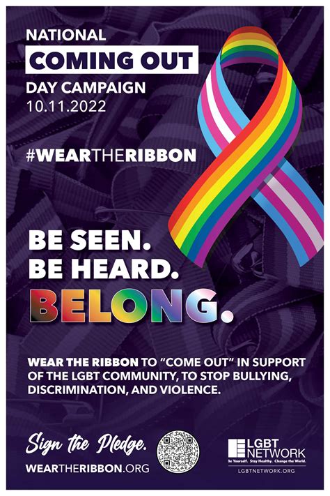 About National Coming Out Day Campaign Lgbt Network Wear The Ribbon National Coming Out