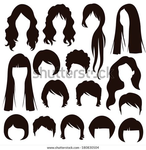 Styles Hair Silhouettes Woman Hairstyle Stock Vector Royalty Free Shutterstock