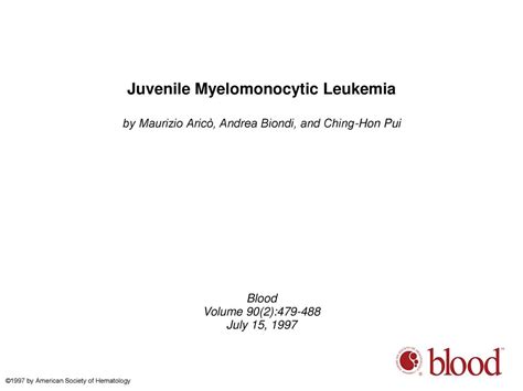 Juvenile Myelomonocytic Leukemia Ppt Download
