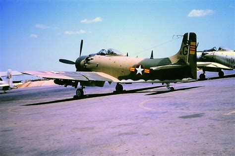 Vnaf A 1h Skyraider Of 518fs Fight Line Bien Hoa Ab 1966 Flickr