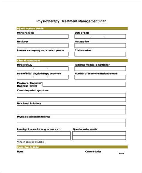 Treatment Plan 30 Examples Format Pdf Examples