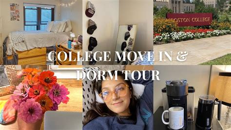 College Move In Day 2020 Dorm Tour Boston College Youtube