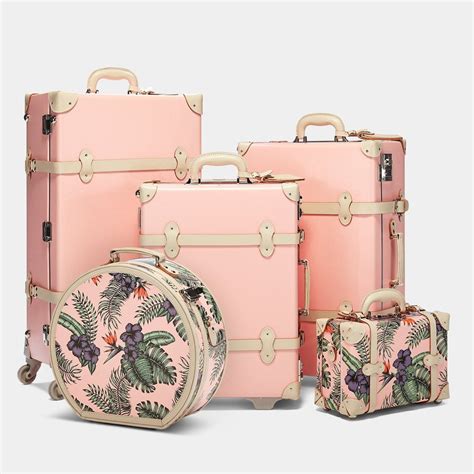 The Botanist Stowaway In Pink Vintage Inspired Check In Luggage
