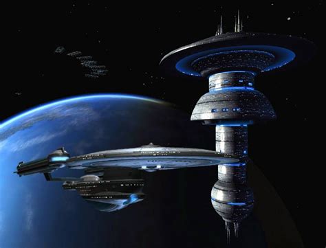 Earth Space Dock By Moroom On Deviantart Uss Enterprise Star Trek Star