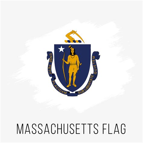 Usa State Massachusetts Grunge Vector Flag Design Template 18811272