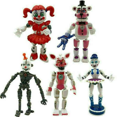Five Nights At Freddys Sister Location Figures Baby Fnaf Toys 5pcs