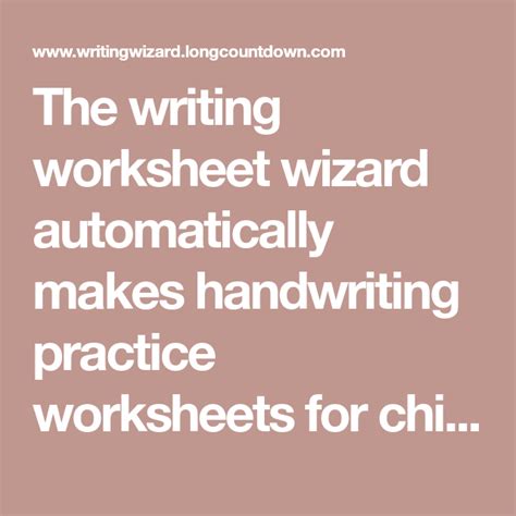 writing worksheet wizard automatically