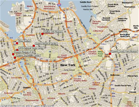 Queens New York City Attractions Map Find The Nyc Attraction You Seek