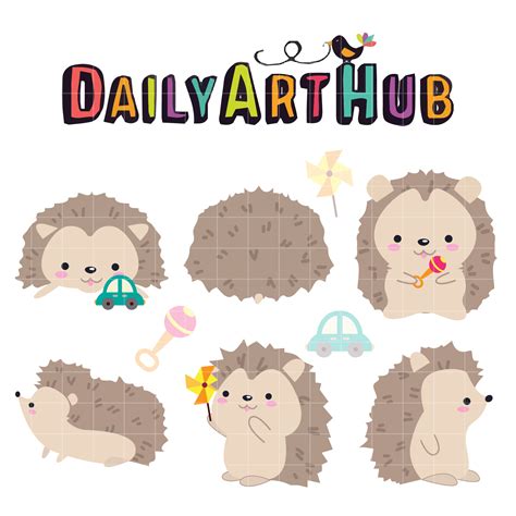 Hedgehog Clip Art Set – Daily Art Hub – Free Clip Art Everyday