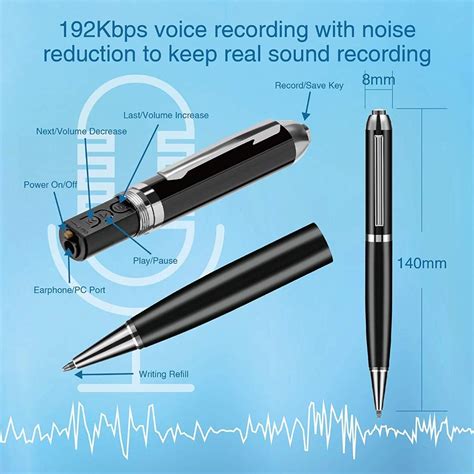 Digital Voice Activated Recorder Pen For Lectures 16gb Mini Audio