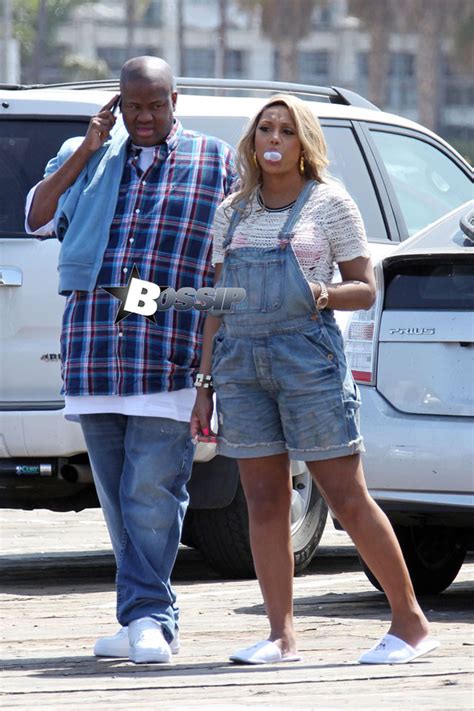 Pregnant Singer Tamar Braxton Wears Overalls On Set Of New Music Video