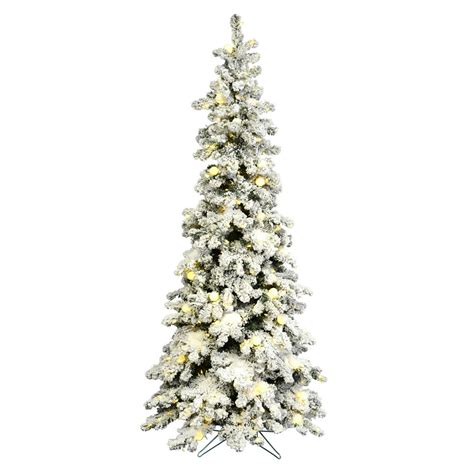 Vickerman 9 Medium Flocked Kodiak Spruce Artificial Christmas Tree