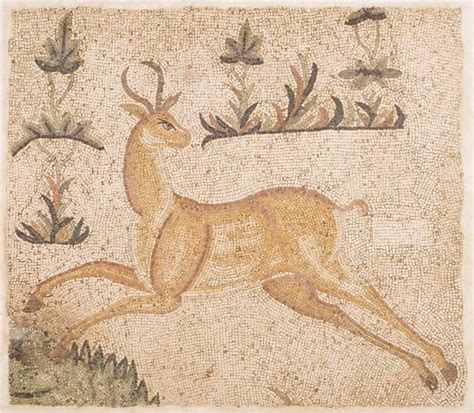 Large Roman Mosaic Of A Deer Nd Rd Century Ad Possibly Anatolian