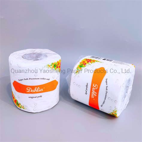 White Soft Embossed Customsized Virgin Wood Pulp Recycled Toilet Tissue Paper China Toilet