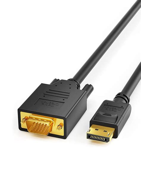 Displayport To Vga Cable 6ft 2 Pack Cablecreation Dp To