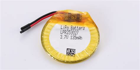 Round Li Polymer Battery Lpr253027 37v 135mah 04995wh With Protection