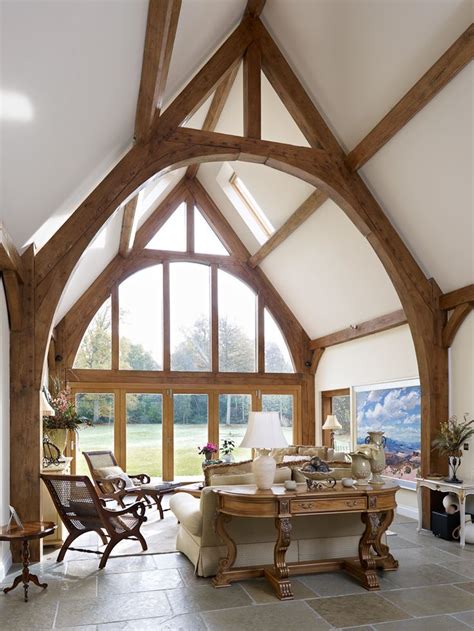 Raising the ceiling height and placing a window in the extra height means that light can penetrate further into the room. Pin by Pat Morgan Asher on Beautiful Interiors | Oak ...