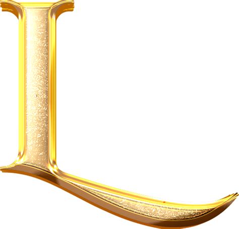 3d Gold Effect Letter L 21054623 Png