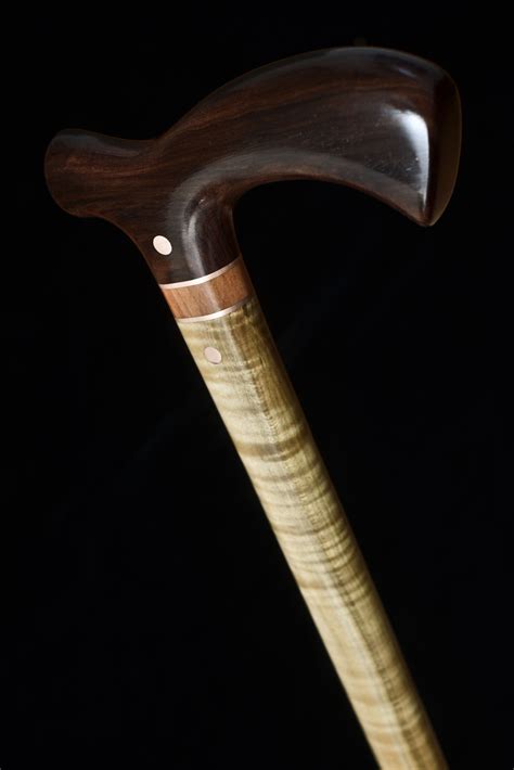 Hand Made Handmade Walking Cane In Ebony And Maple Wood Walking Stick T Idea Wood Art By