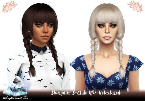 Shimydim S Club N52 Hair Retextured Sims 4 Hairs