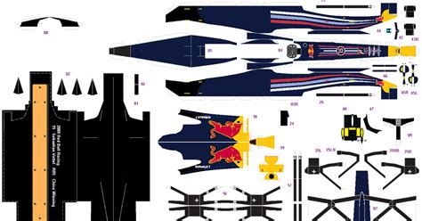 Red Bull Racing Papercraft Formula 1 Para Armar Rb16b Papercraft