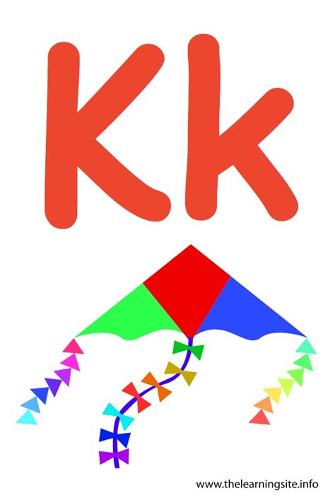 Letter K Flashcard Kite The Learning Site